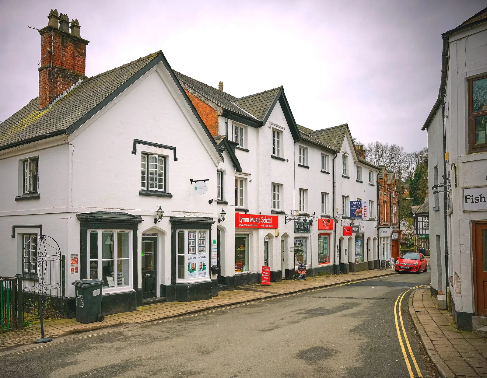 Eagle Brow in Lymm village, where Sextons Village Bakery and the first Coffee House sit